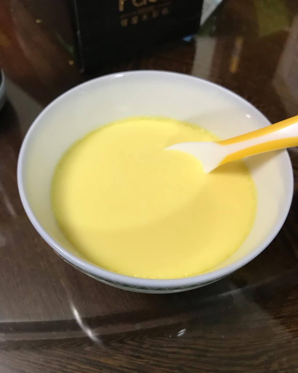 米粒粒 1做的原味鸡蛋羹