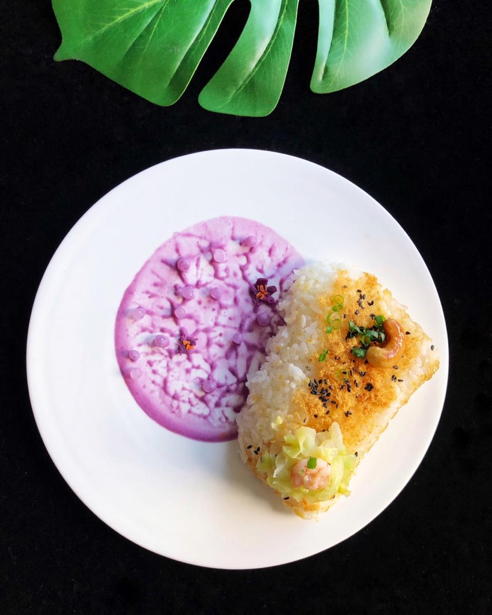 趣味饭团便当（紫薯🍠泥&米饭）
