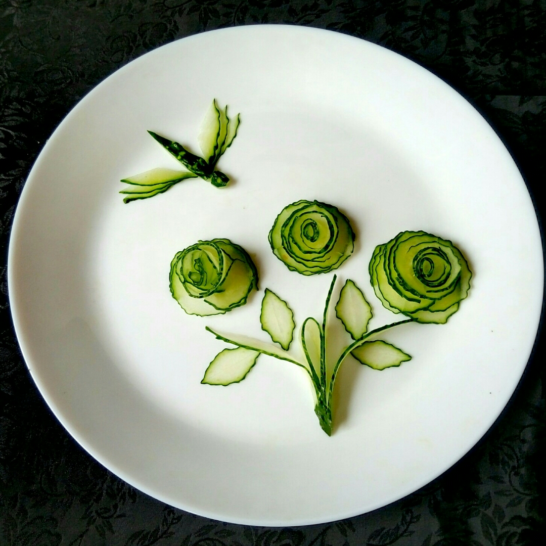 蔬菜拼花制作图片