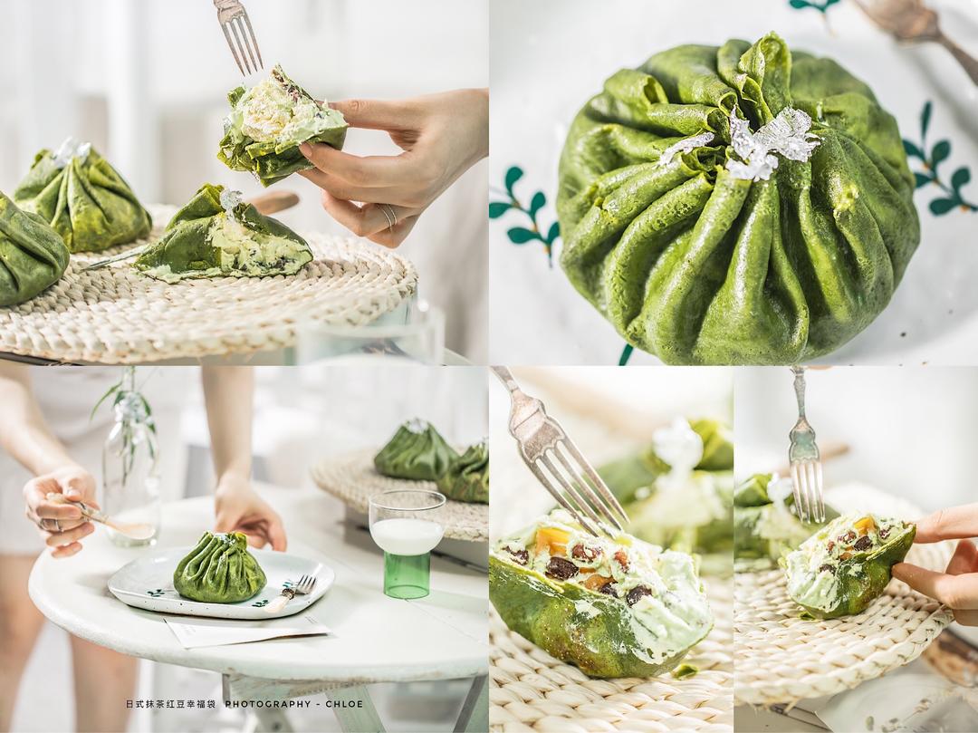 日式幸福袋蛋糕（抹茶红豆味）的做法