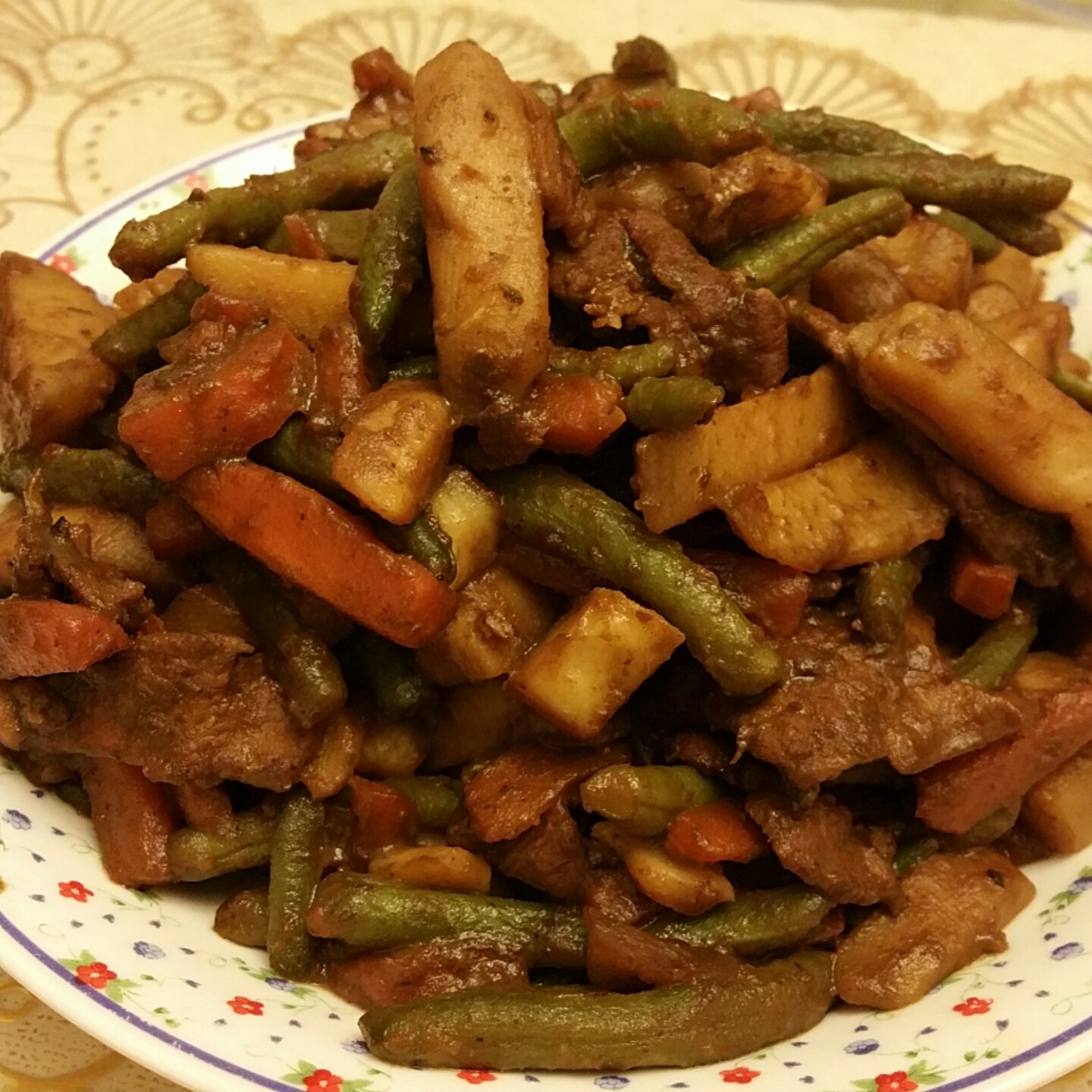 土豆炖豆角