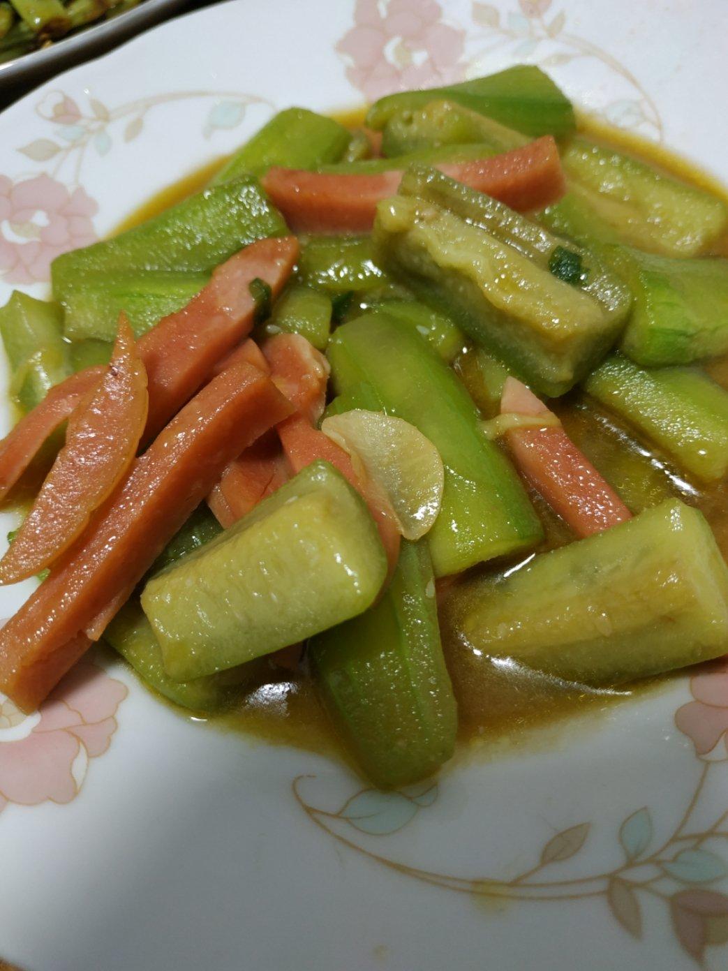 香菇炒丝瓜 超级好吃