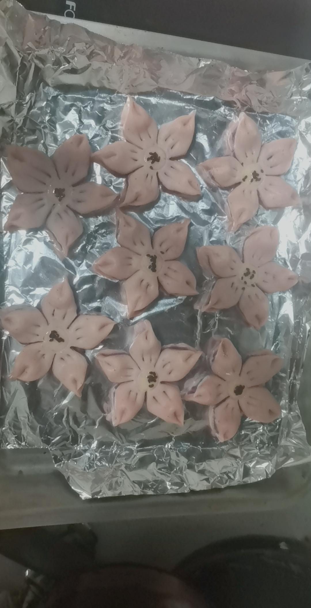 浪漫唯美樱花酥～～豆沙馅