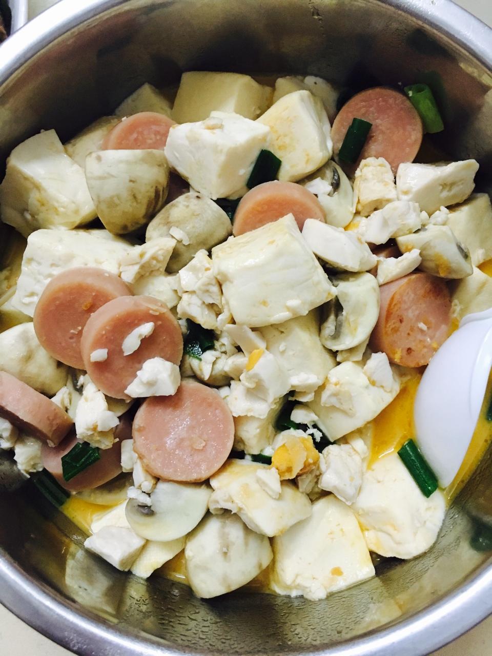 咸蛋烧豆腐～～孩子爱吃的下饭菜！