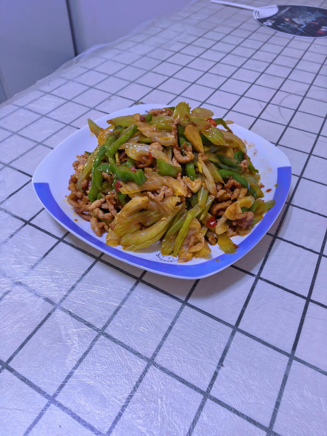 西芹炒肉丝