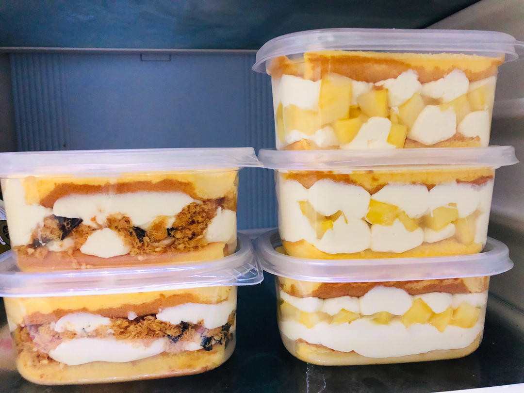 一次搞定4款盒子蛋糕｜草莓｜芒果｜肉松｜奥利奥｜超高颜值｜野餐必备