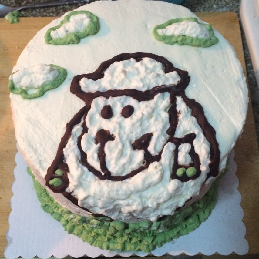 无绘画基础的3D立体手绘蛋糕---萌羊羊蛋糕