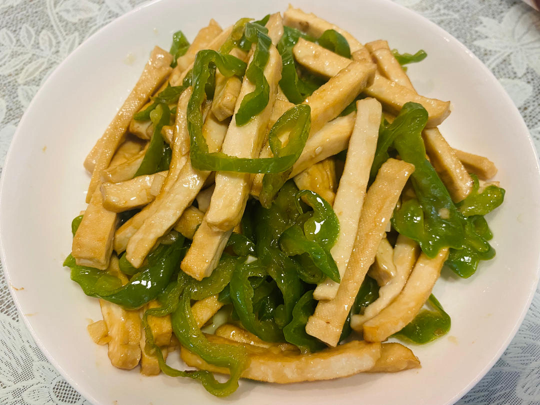 青椒炒豆干