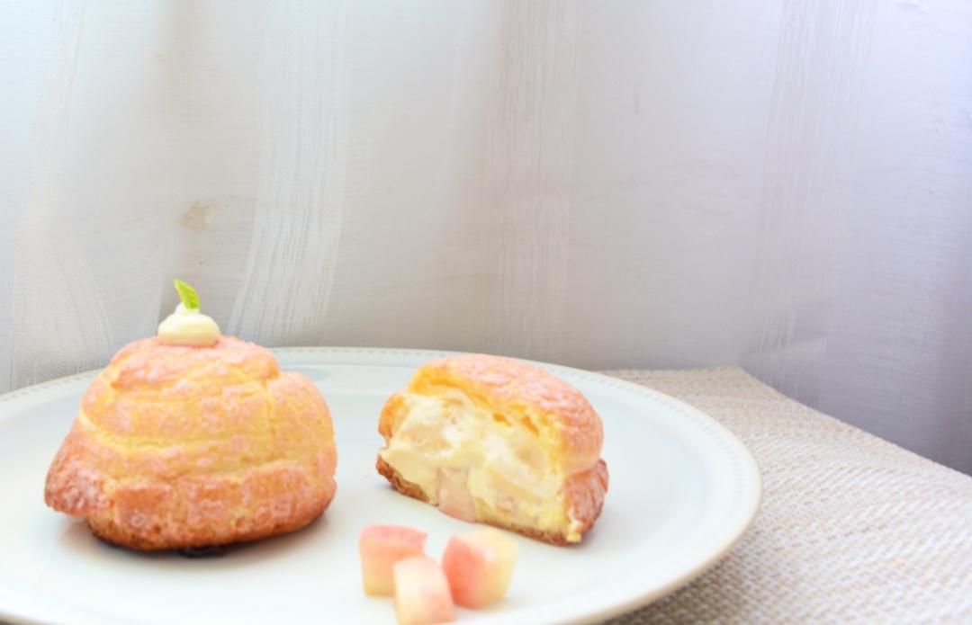 🍑桃子酥皮泡芙