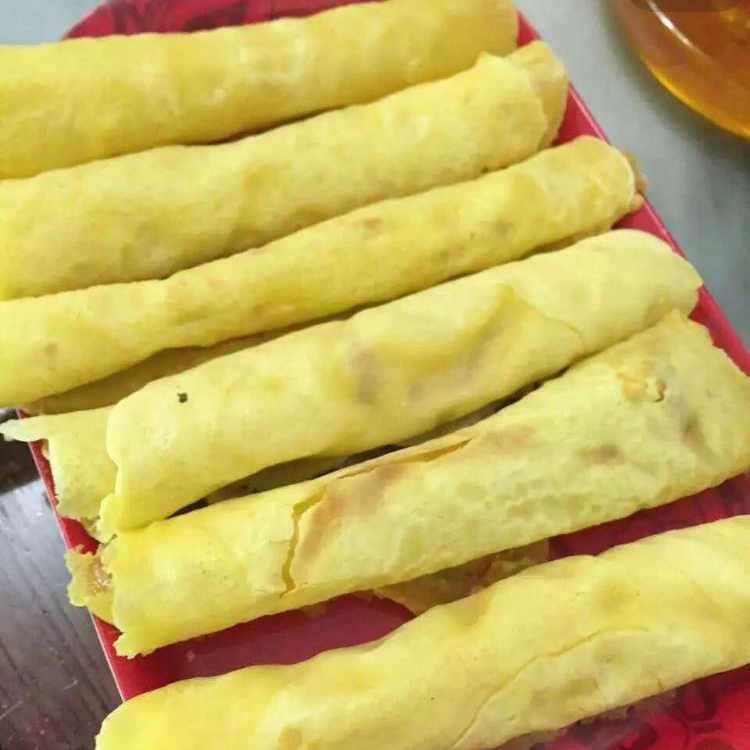 五色香脆黑芝麻蛋卷-平底锅版