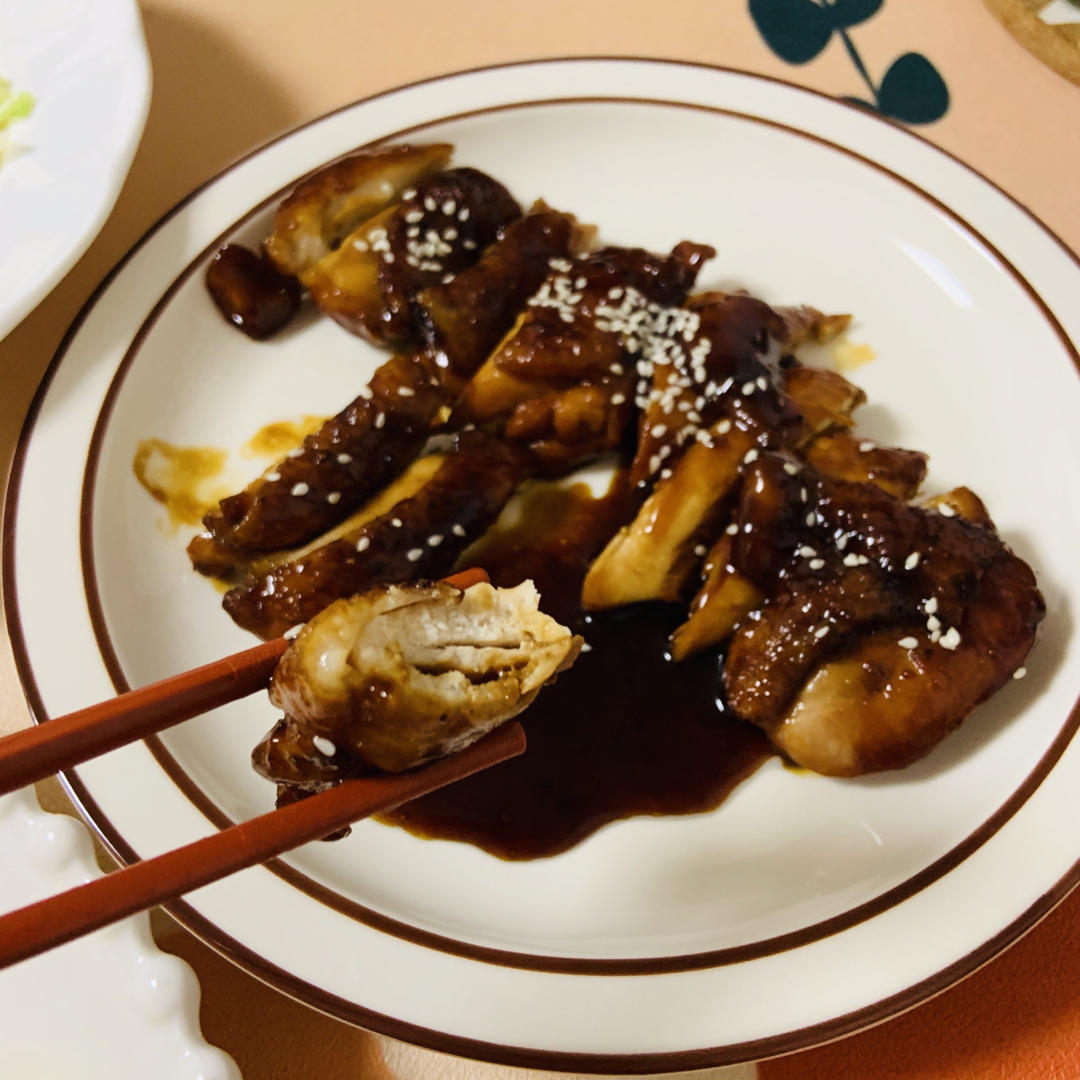 不放一滴油的照烧鸡腿饭