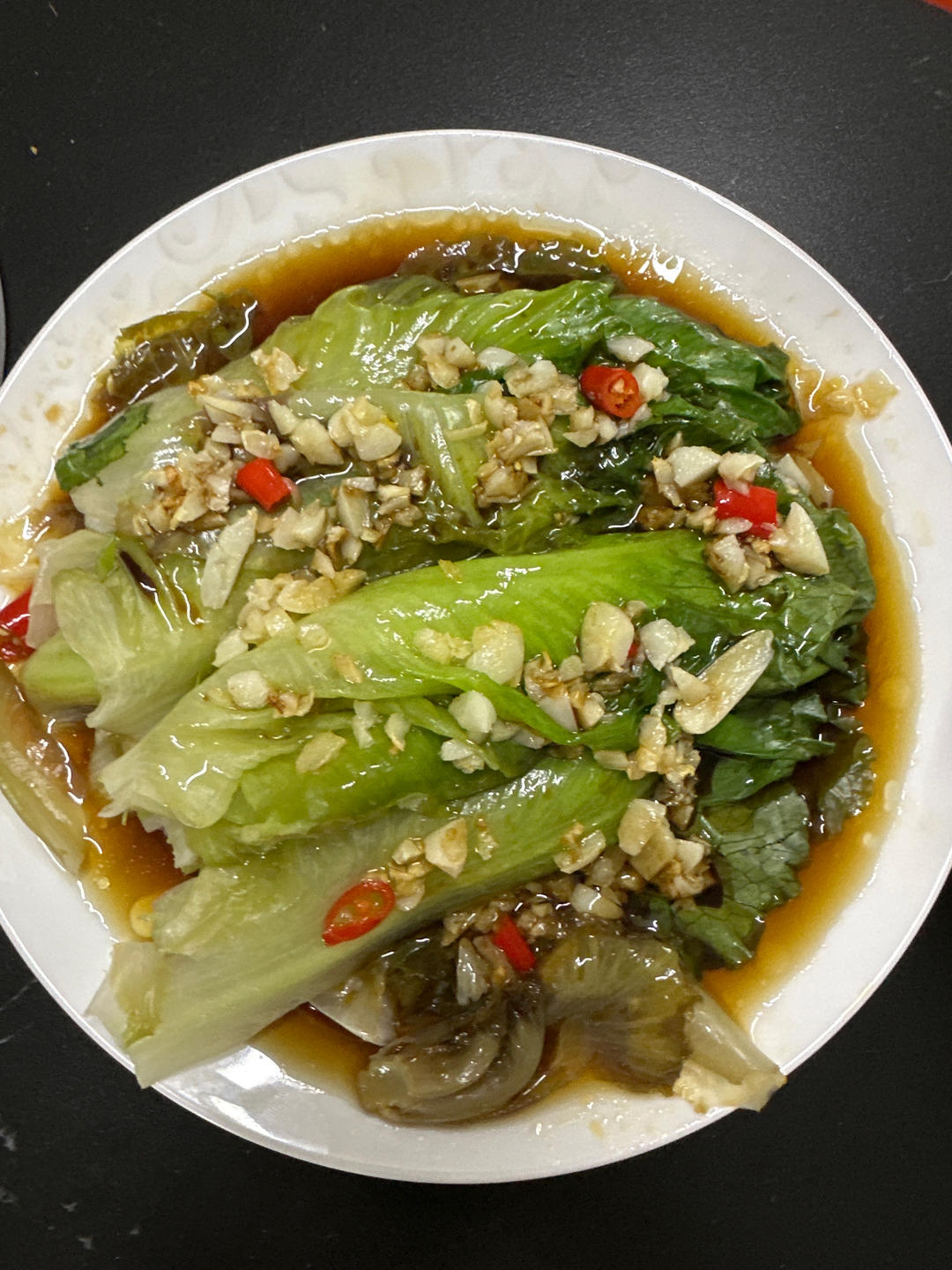 一点不输饭店的白灼罗马生菜