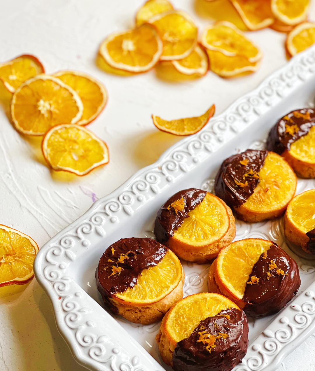 🍊橙意满满超高颜值的巧克力橙子饼干🍪