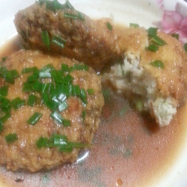 可乐饼 （肉末洋葱土豆饼）