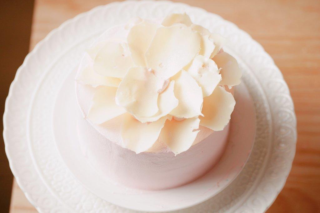 芍药花开戚风蛋糕