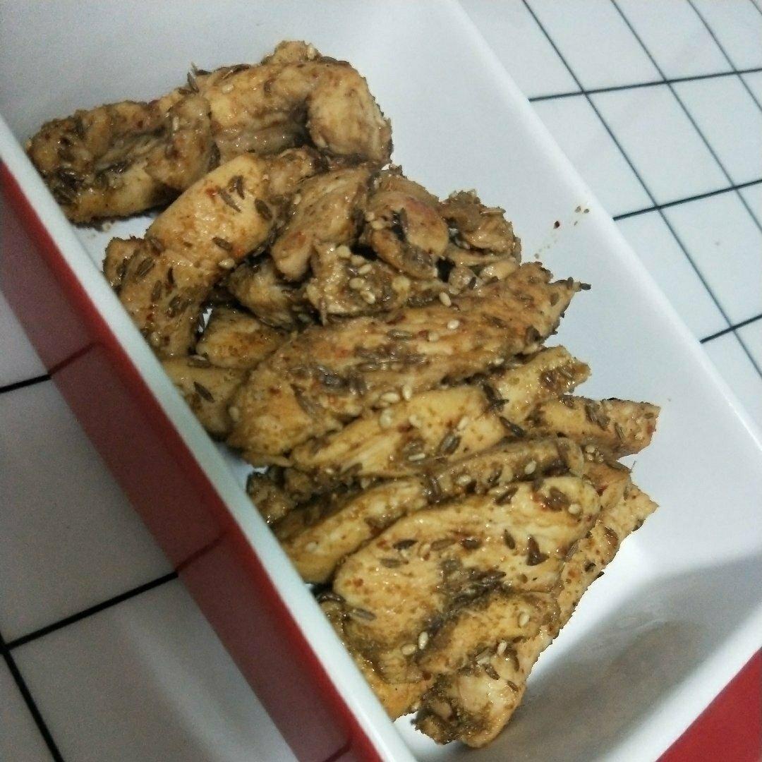 孜然鸡胸肉，低脂低卡好吃无压力。