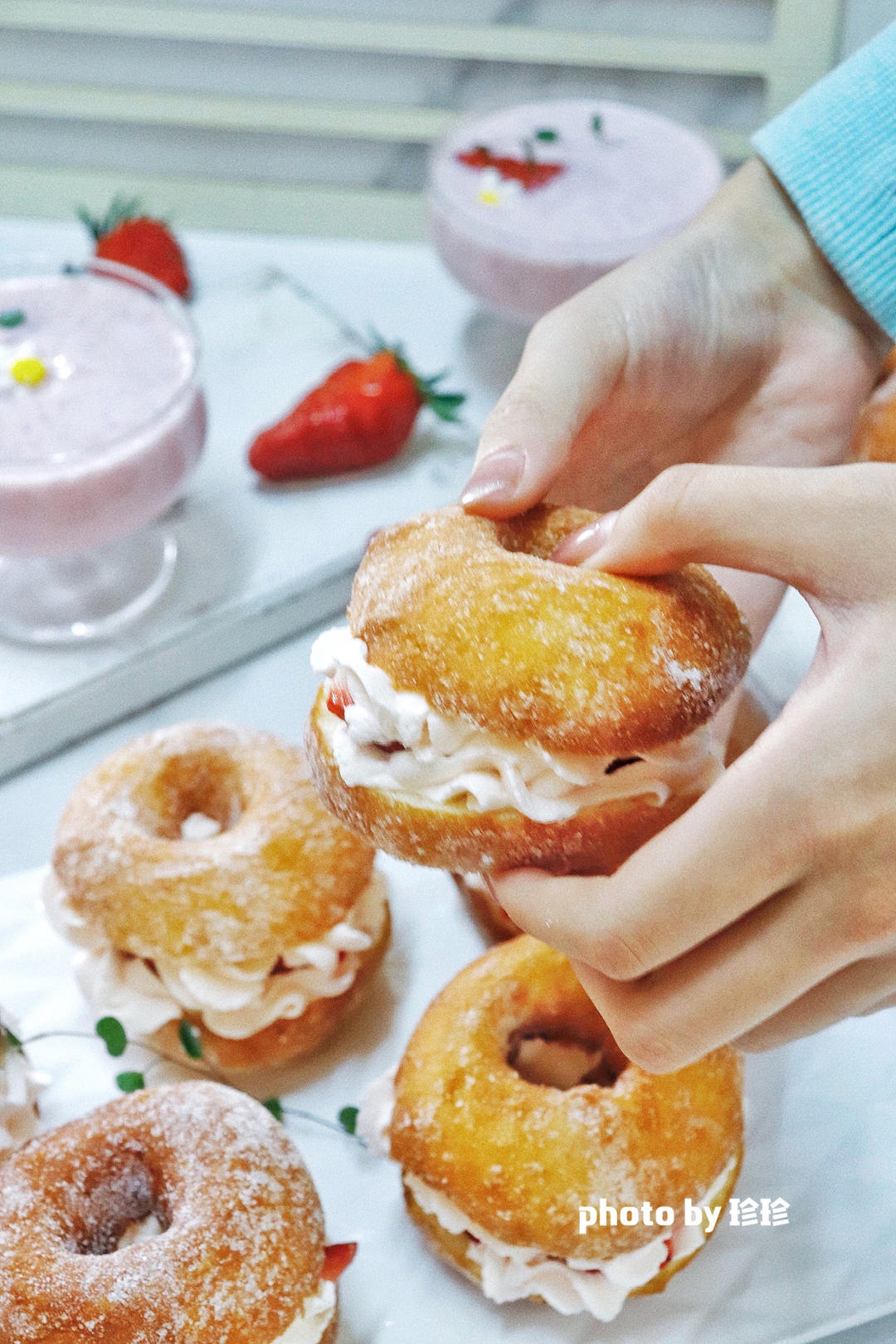 奶油夹心甜甜圈