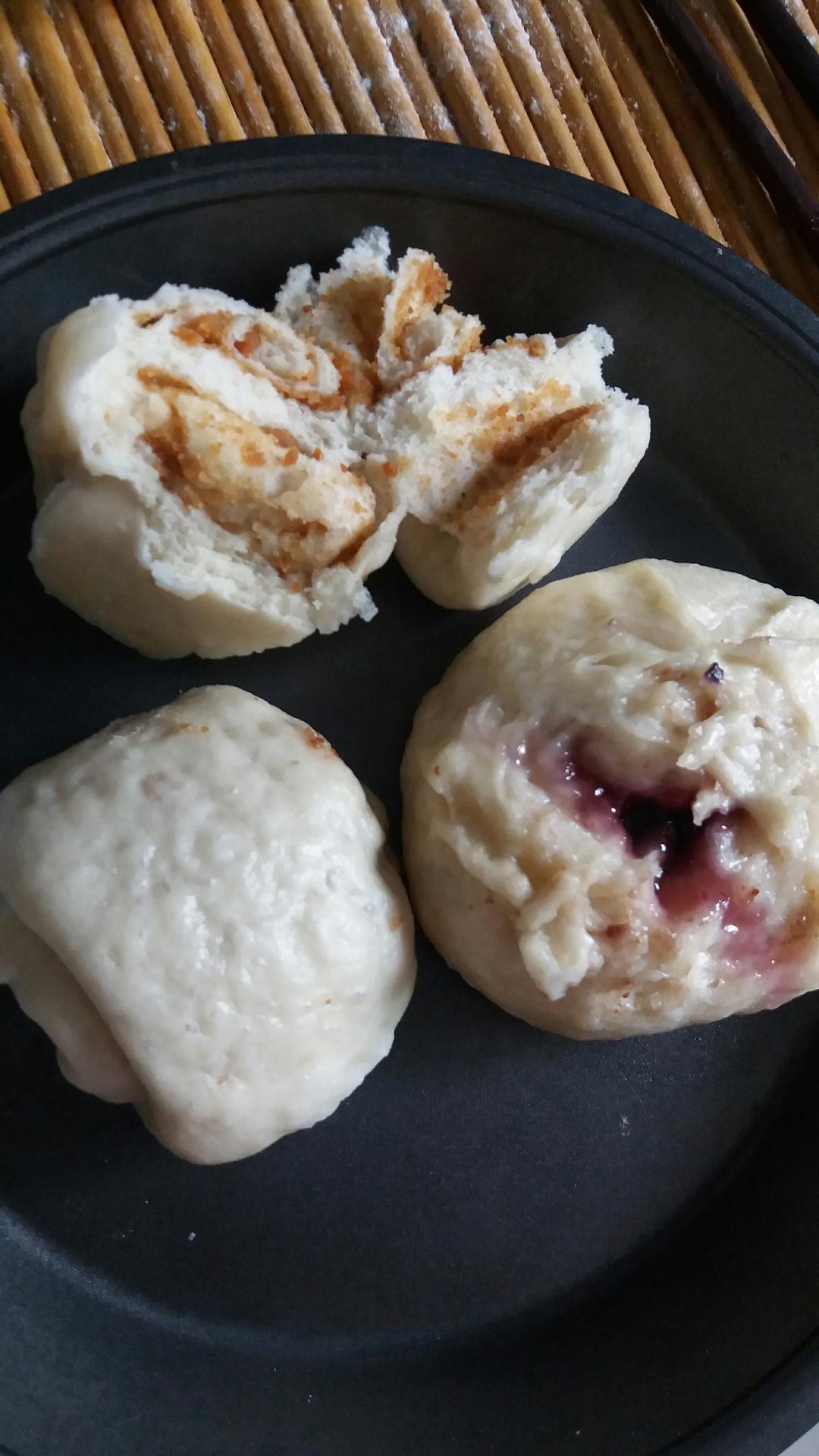 花生馒头，蓝莓馒头