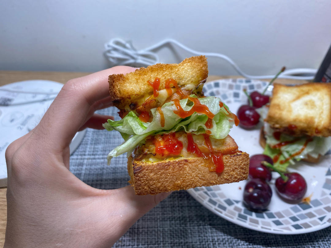 懒人空气炸锅三明治🥪无敌好吃！