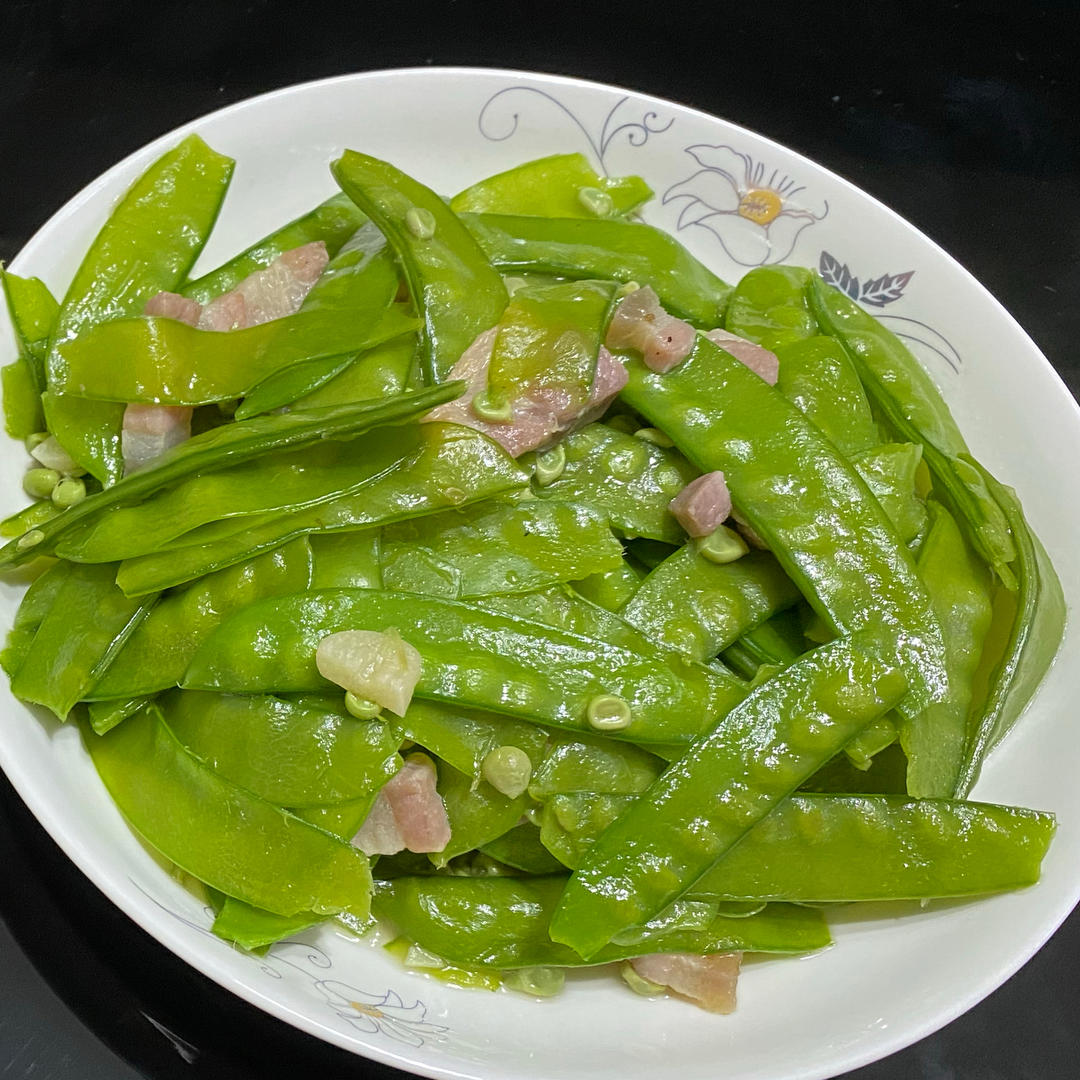 咸肉炒荷兰豆