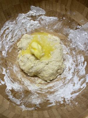 入门级免揉面包4⃣️：❤️中式蒜蓉黄油葱香面包的做法 步骤5