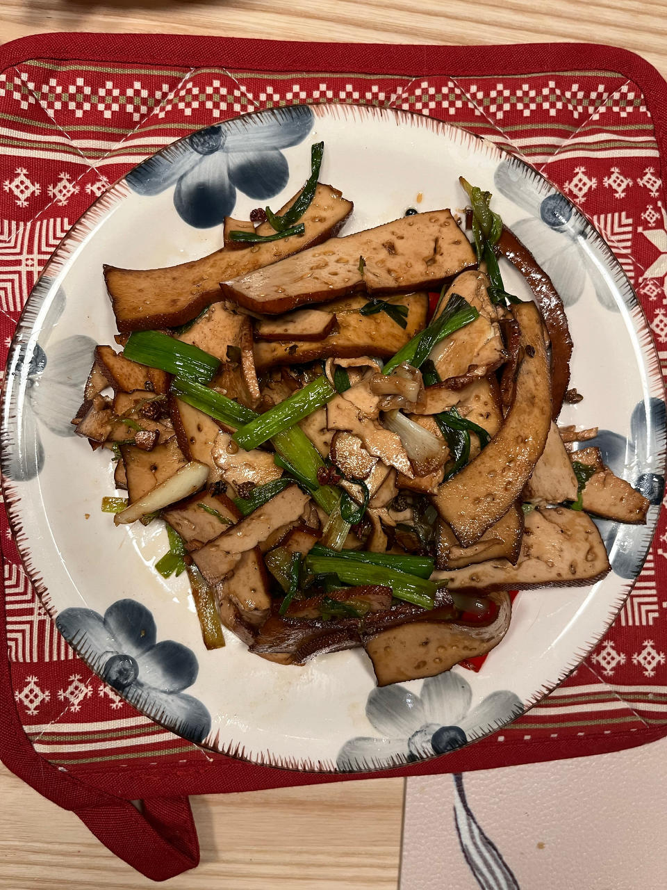 豆干炒蒜苗