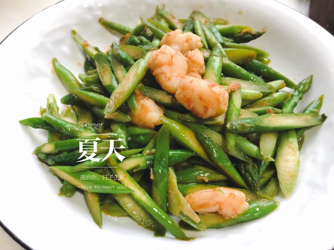 清炒芦笋虾仁