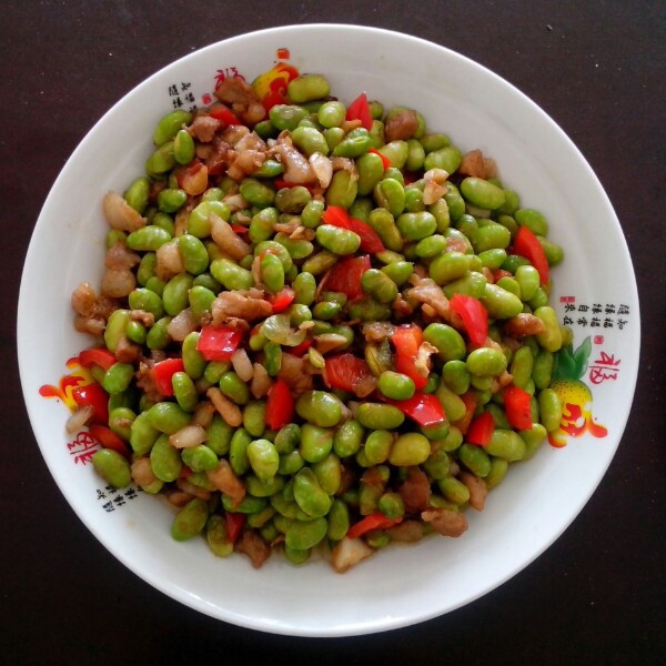 毛豆炒肉丁