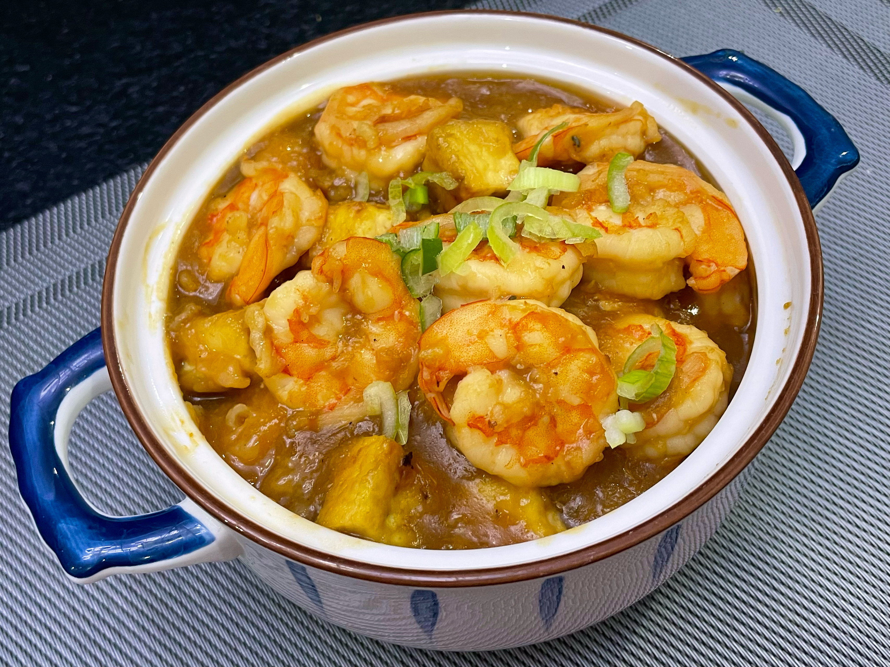 虾仁豆腐煲（热菜）