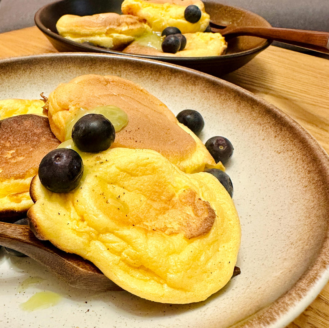 10分钟搞定网红舒芙蕾松饼🥞超松软『步骤详细附视频』『平底锅美食』