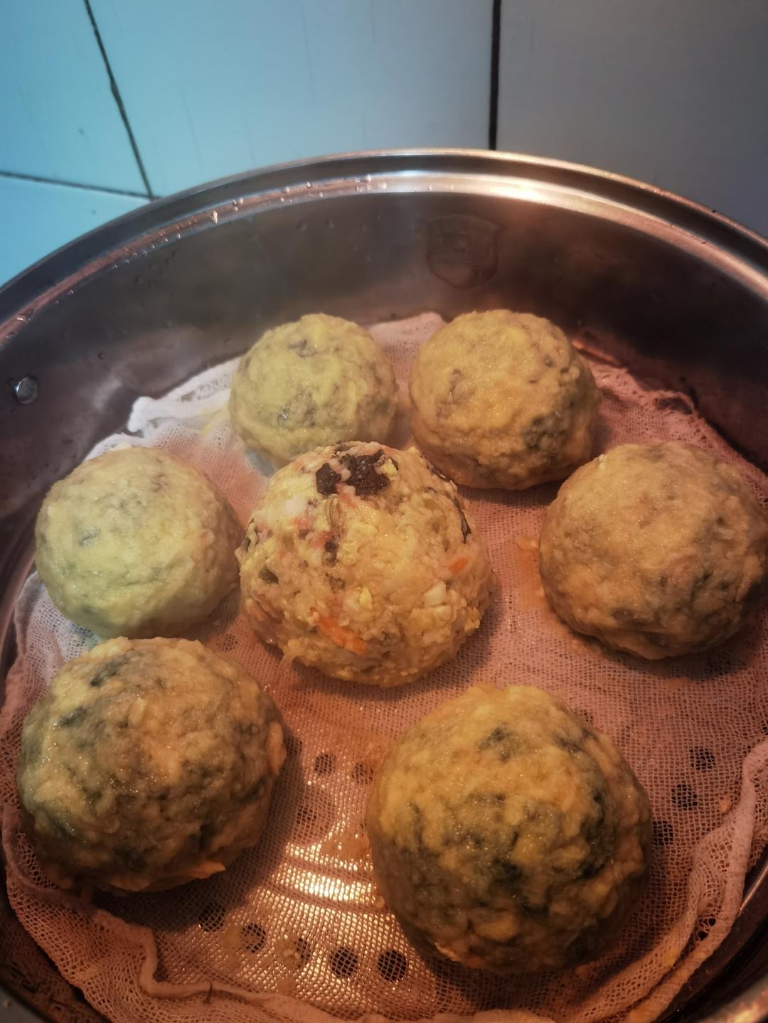 （减脂）玉米面菜团子