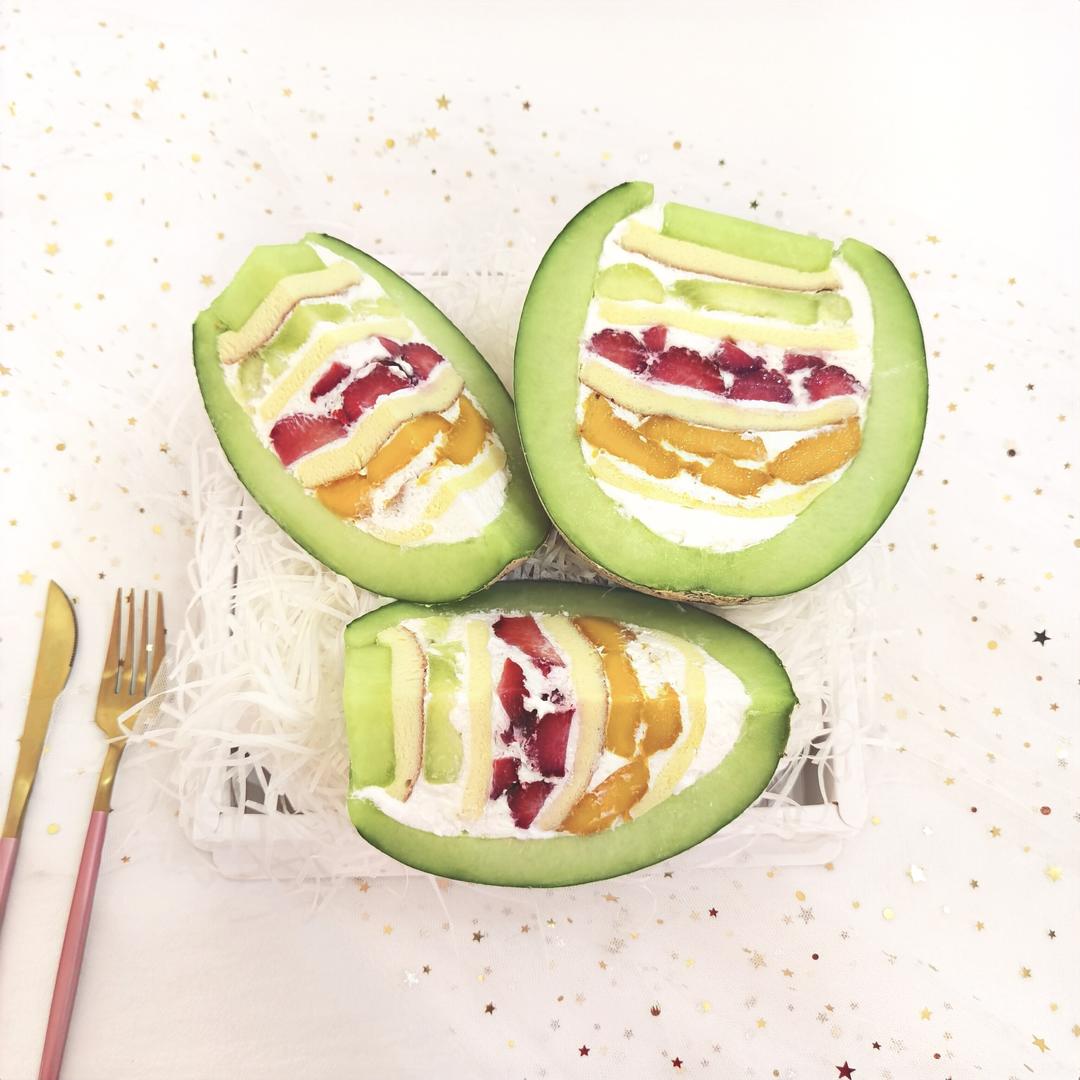 哈密瓜蛋糕/玫珑蜜瓜蛋糕/生日蛋糕