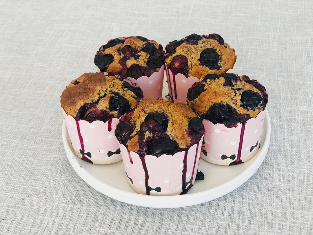 健康版蓝莓全麦燕麦玛芬