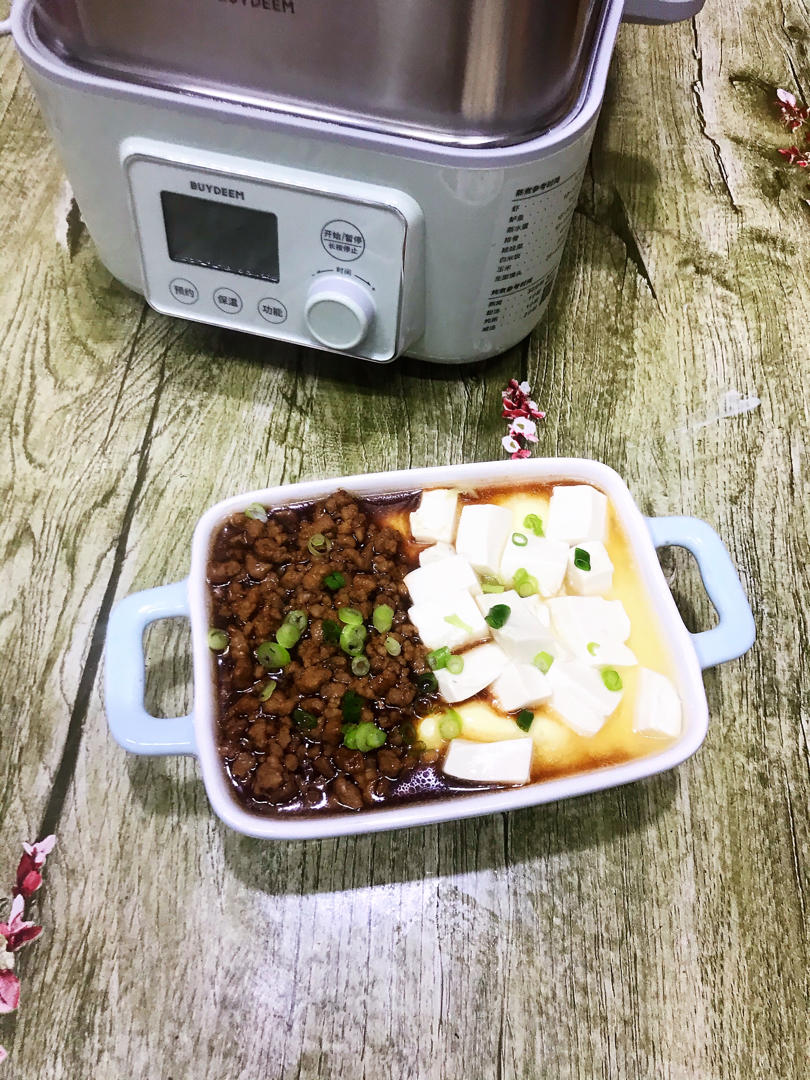 肉沫豆腐蒸水蛋【5月北鼎蒸炖锅食谱】