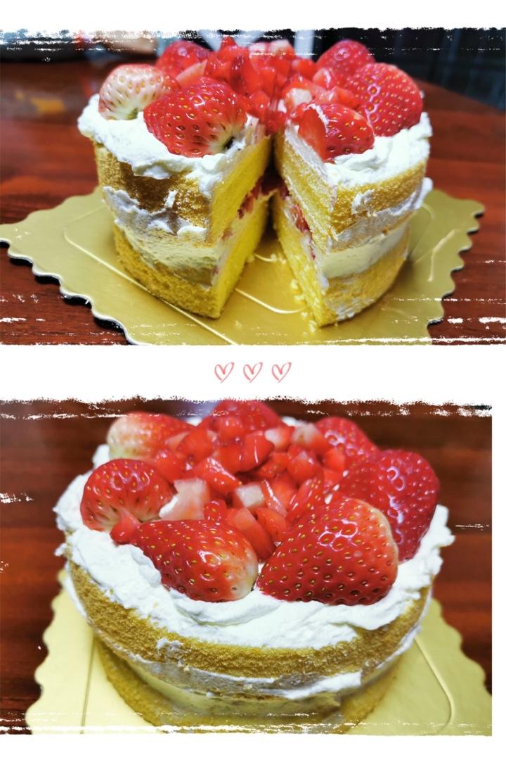 八寸戚风蛋糕（生日蛋糕坯）附六寸配单