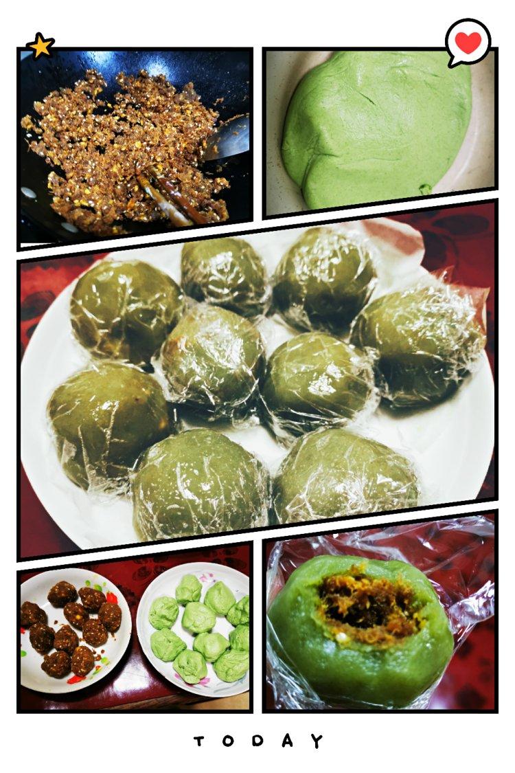 🔥超好吃肉松蛋黄青团-Q弹软糯不粘不塌