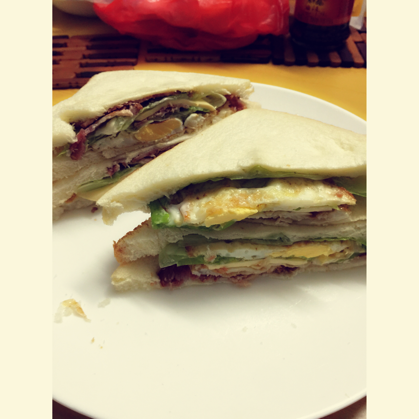 培根芝士三明治