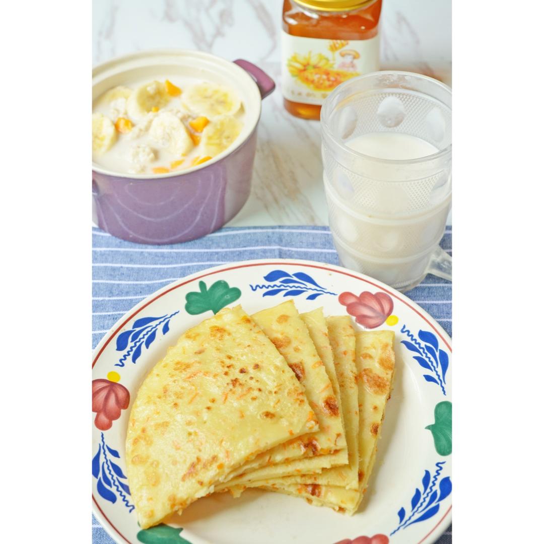 肉碎葱花煎蛋饼