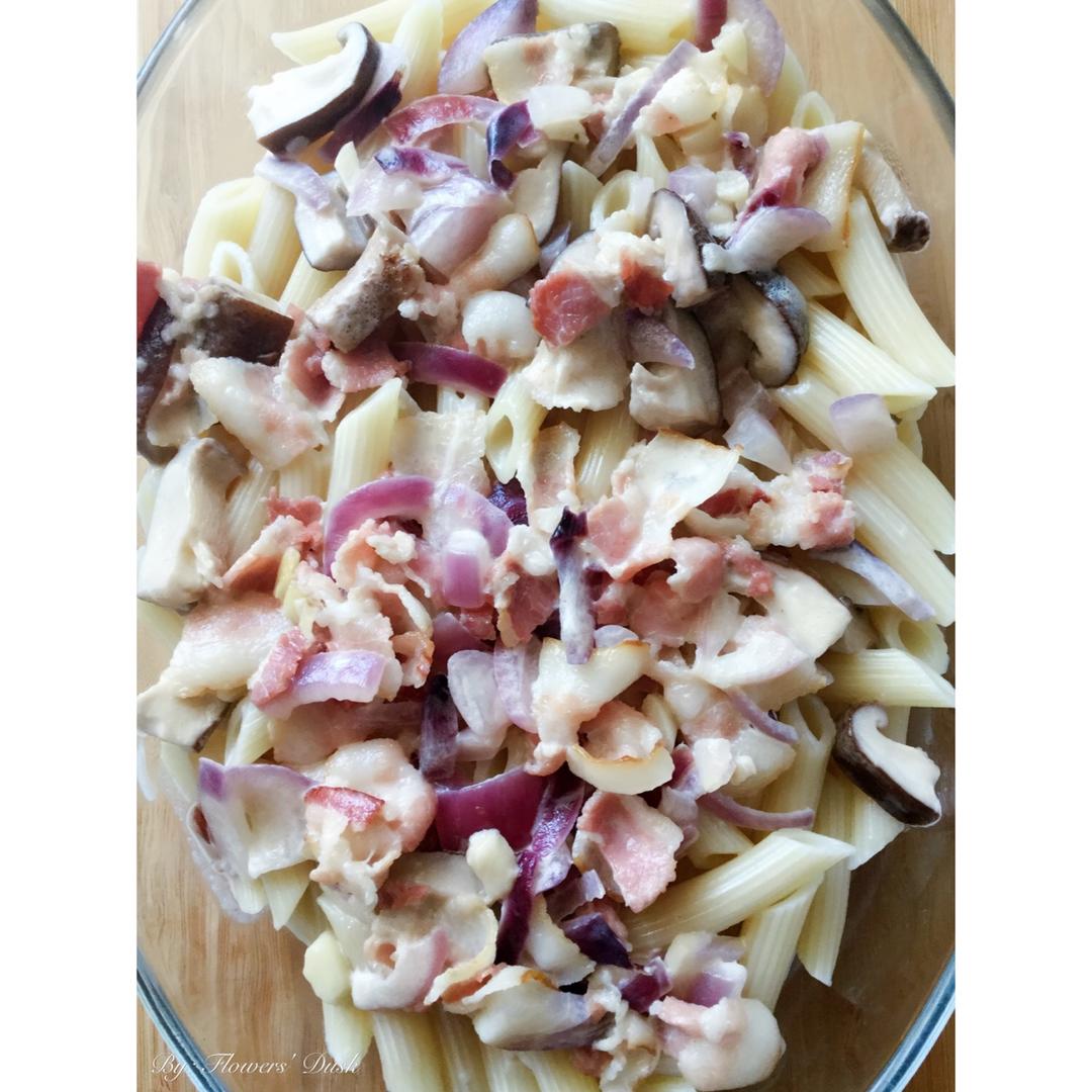 奶油培根蘑菇通心粉
