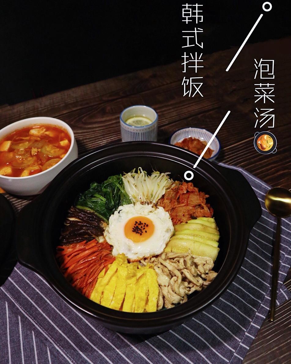 缤纷韩国拌饭（注入自制灵魂拌饭酱➕日式照烧肥牛，每一道蔬菜单独调味～，做成便当也很合适🍱）