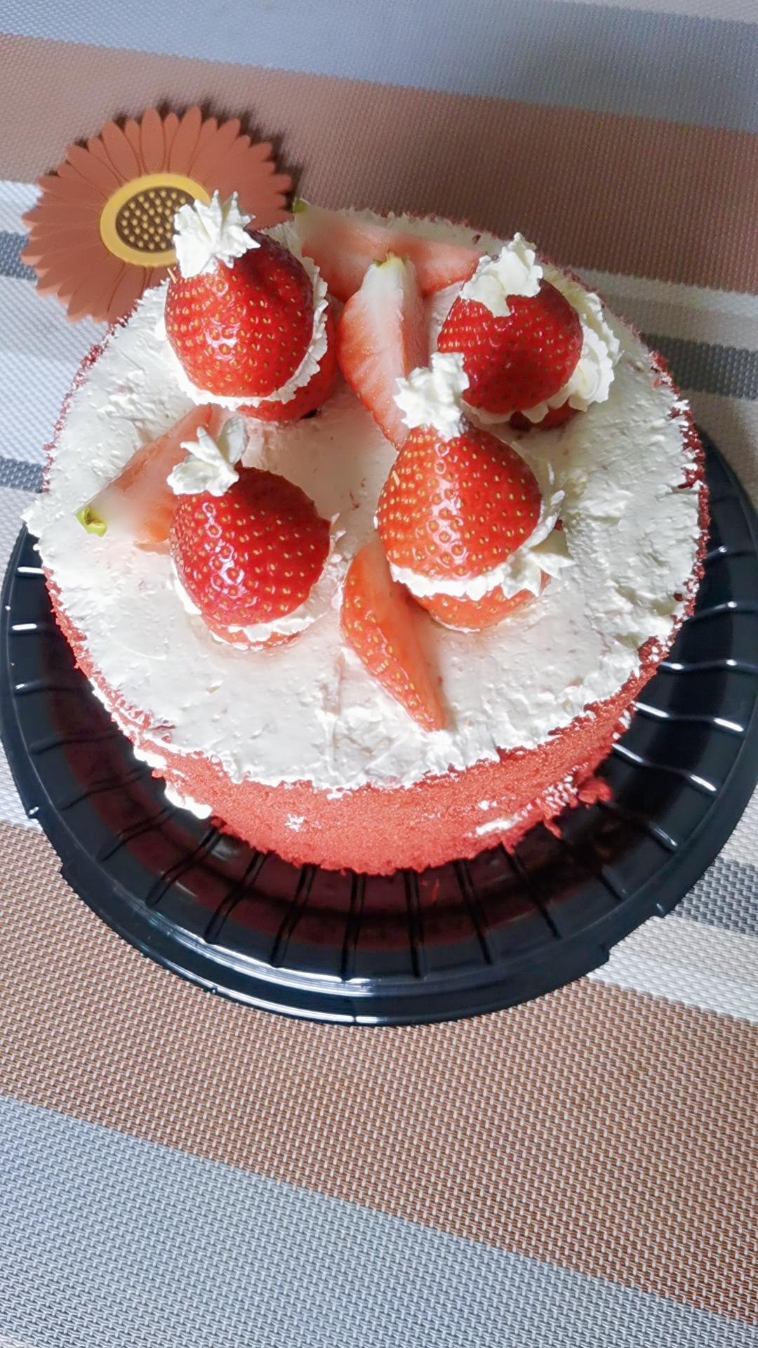 草莓红丝绒奶油裸蛋糕🍓 红丝绒蛋糕（细节版 新手可用）