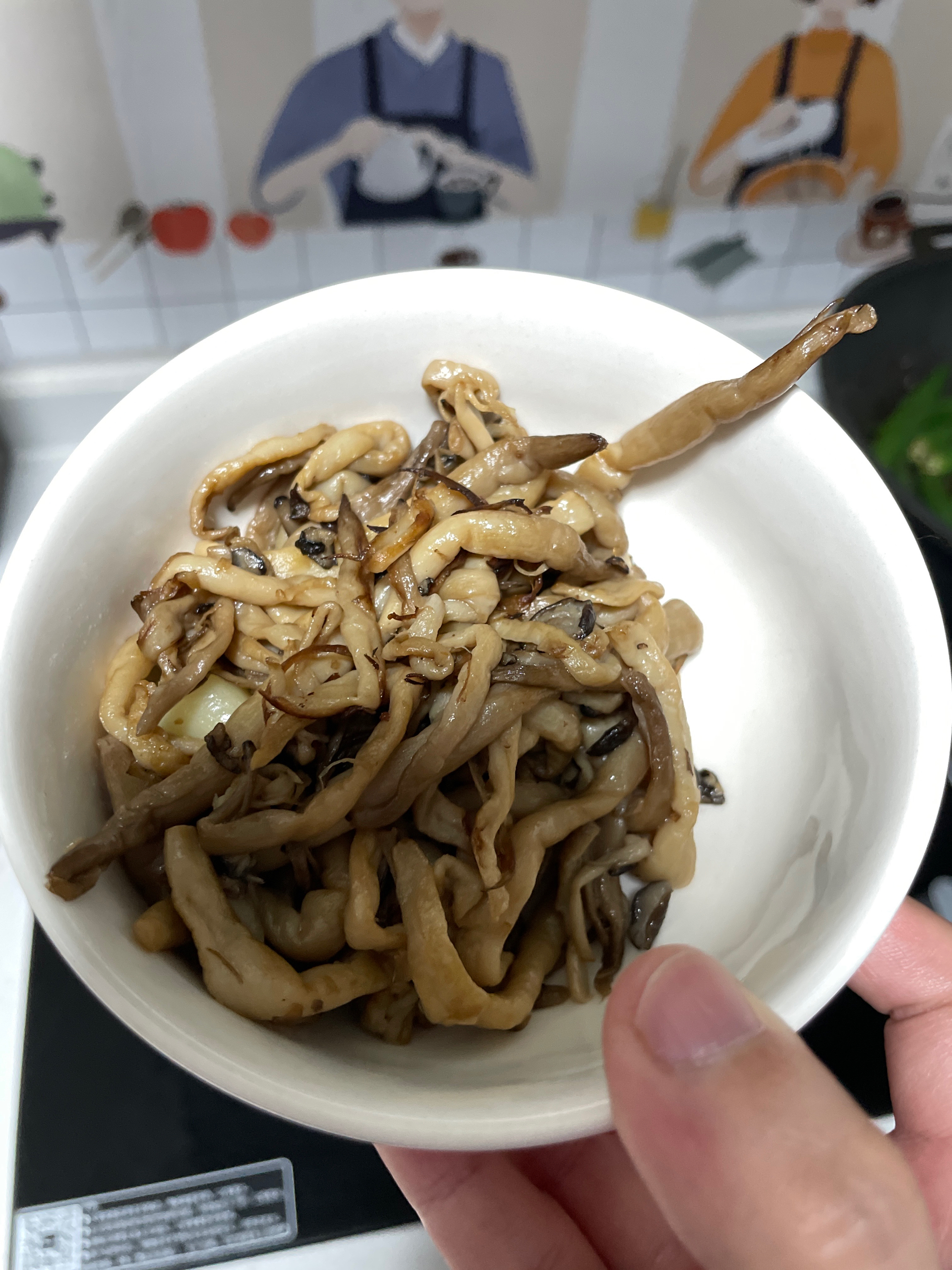 蚝油彩椒白玉菇