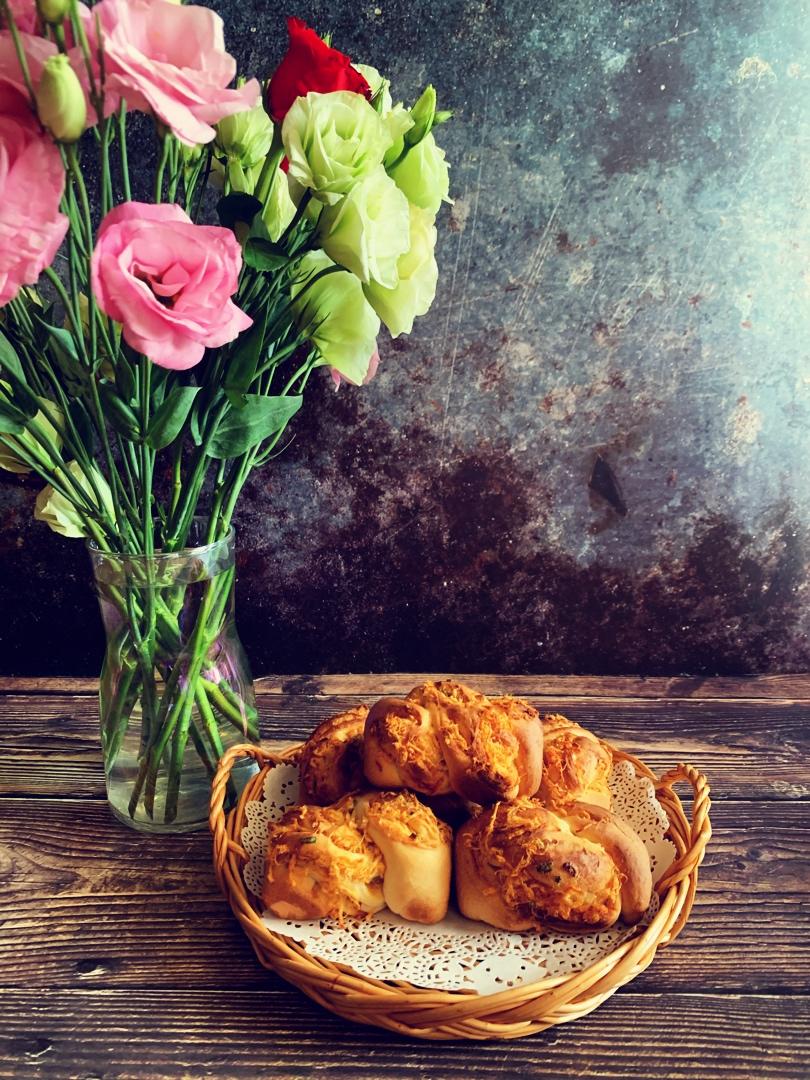 葱香肉松芝士小面包六连模餐包布朗尼铁线模具