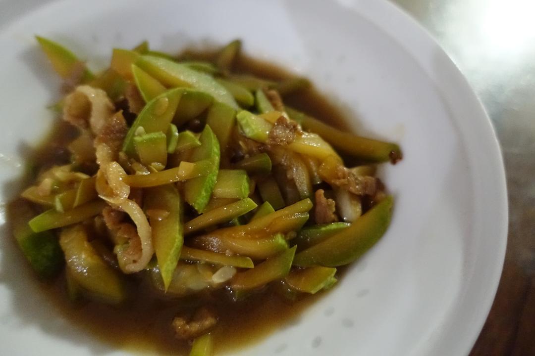 西葫芦炒肉片