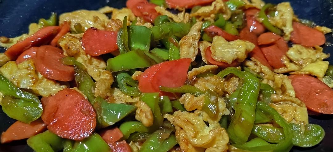 青椒火腿炒鸡蛋