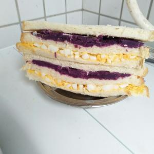 紫薯鸡蛋三明治的做法 步骤3