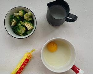 【低碳饮食】【健身友好】西兰花豆腐烤/蒸蛋的做法 步骤1