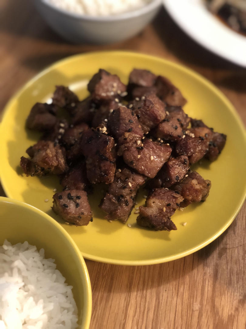非常简单非常好吃的烤梅花肉