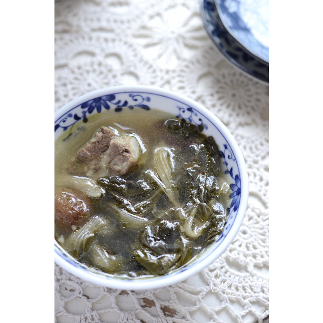 【猪骨菜干汤】润肺止咳
