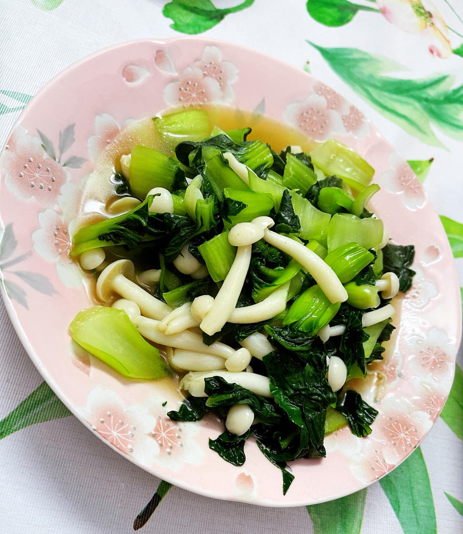 青菜蘑菇虾仁